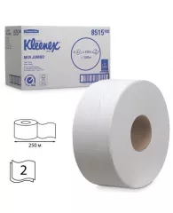 Туалетная бумага Kimberly-Clark Kleenex,2-сл, бел 250м, 6шт/уп Миди Jumbo