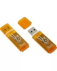 Внешний накопитель Flash USB-Drive 16Gb Smart Buy Glossy оранжевый SB16GBGS-Or