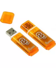 Внешний накопитель Flash USB-Drive 8Gb Smart Buy Glossy оранжевый SB8GBGS-Or