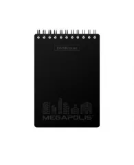 Блокнот А6 80л ErichKrause® Megapolis пластиковой обложкой микроперфорация черный