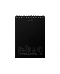 Блокнот А5 80л ErichKrause® Megapolis пластиковой обложкой микроперфорация черный