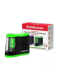 Точилка электрическая ErichKrause® Compact с контейнером, цвет корпуса ассорти