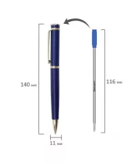 Ручка бизнес-класса шариковая BRAUBERG "Perfect Blue", корпус синий, узел 1 мм, линия письма 0,7 мм,