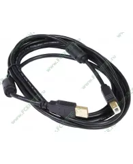 Кабель USB2.0 соединительный USB A-B Flextron CU2-AMBM-3.0-01-P1, медь 28+24AWG, (3.0м)