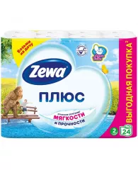 Туалетная бумага Zewa плюс  2сл, 24 рул/уп