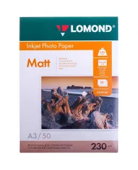 Фотобумага А3 для стр. принтеров Lomond, 230г/м2 (50л) мат.одн.