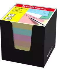Блок-куб 9*9*9 см цветной Еrich Krause в черной картонной подставке