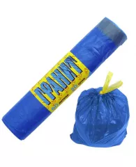 Мешки для мусора (60л) повышенной прочности с завяз,(20шт/рул)60*70см,15мкм, син