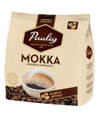 Кофе в зернах PAULIG (Паулиг) "Mokka", натуральный, 500 г, вакуумная упаковка, 16670