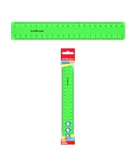 Линейка 20 см ErichKrause® Neon Solid, 20 см, зеленый, в флоупаке