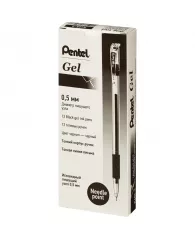 Ручка гелевая Pentel K405С 0,25мм рез.манж.черная