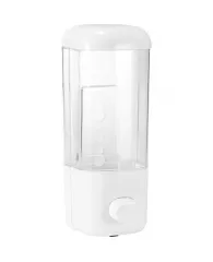 Дозатор кнопочный настенный для жидкого мыла 550 мл. (пластик) V-0.55