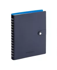 Ежедневник А5 ErichKrause® Soft Touch темно-синий, на кнопке, тонированная бумага