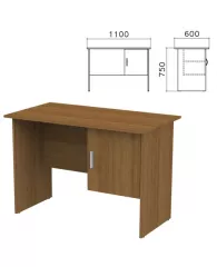 Стол письменный "Канц", 1100х600х750 мм, тумба с дверью, цвет орех пирамидальный, СК26.9