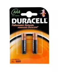 Батарейка Duracell AAA  2шт/уп 1.5В LR3 (работает до 10 раз дольше)