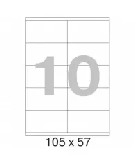Наклейки Promega label прямоугольные 105х57 мм 10 шт. на листе А4 (100 лис.)