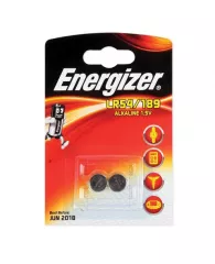 Батарейки ENERGIZER, 189 (G10, LR54), алкалиновые, КОМПЛЕКТ 2 шт., в блистере, E301536700