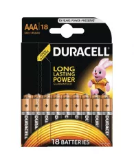 Батарейки КОМПЛЕКТ 18 шт., DURACELL Basic, AAA (LR03, 24А), алкалиновые, мизинчиковые, блистер, 8148