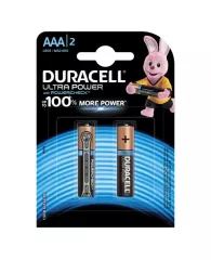 Батарейки КОМПЛЕКТ 2 шт., DURACELL Ultra Power, AAA (LR03, 24А), алкалиновые, мизинчиковые, блистер