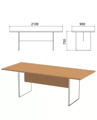 Стол для переговоров "Этюд", 2100х900х750 мм, БЕЗ ОПОР, бук бавария, 400043-55, шт
