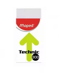 Ластик Maped Technic mini, винил, прямоугольный,карт.держ., белый, 40х18х13