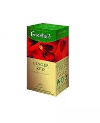 Чай Greenfield "Ginger Red", травяной, имбирь, шиповник, яблоко, гибискус, 25 фольг. пакетиков по 2г