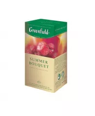 Чай GREENFIELD (Гринфилд) "Summer Bouquet", фруктовый (малина, шиповник), 25 пакетиков в конвертах п