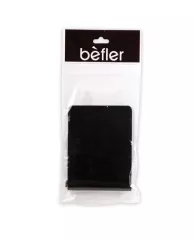 Зажим для купюр BEFLER "Classic", натуральная кожа, тиснение, 105х86 мм, черный, Z.7.-1