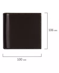 Портмоне мужское BEFLER "Classic", 100х106 мм, натуральная кожа, на кнопке, коричневое, PM.21.-1, PМ