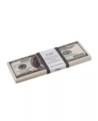Сувенир деньги шуточные "100 долларов" упаковка с ероподвесом 5шт/уп