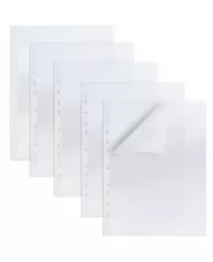 Папки-уголки с перфорацией прозрачные, до 40 листов, ПЛОТНЫЕ 0,18 мм, комплект 10 шт., BRAUBERG, 226