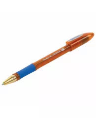 Ручка шариковая масляная с грипом BRAUBERG Model-XL ORANGE, СИНЯЯ, узел 0,7 мм, линия 0,35 мм, 14324