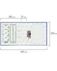 Папка-регистратор ОФИСМАГ с арочным механизмом, покрытие из ПВХ, 75 мм, синяя, 225749