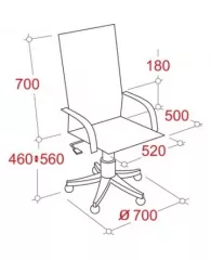 Кресло BN_U_Руководителя EChair CS-608Е кожа черная, пластик