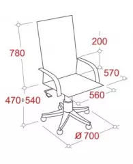 Кресло BN_Jl_Руководителя Echair-545 ML кожа черная, хром