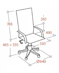 Кресло BN_Dt_EChair-575 TPU, кожзам черный, сетка черная