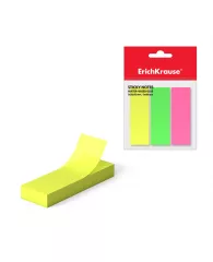 Закладки бумажные с клеевым краем ErichKrause® Neon, 25х75 мм, 300 листов, 3 цвета