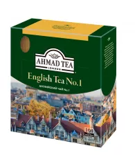 Чай Ahmad Tea "Английский чай №1", черный с бергамотом, 100 фольг. пакетиков по 2г