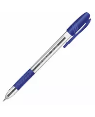 Ручка шариковая масляная с грипом STAFF "Manager", СИНЯЯ, узел 0,7 мм, линия письма 0,35 мм, 142978