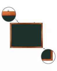 Доска для мела магнитная 60х90 см, зеленая, деревянная окрашенная рамка, Россия, BRAUBERG, 236890