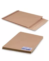 Конверт-пакеты Е4+ объемный (300х400х40 мм) до 300 листов, крафт-бумага, отрывная полоса (25 шт/уп)