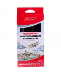 Набор карандашей ч/г Berlingo, 12шт., 3H-3B, заточен., картон. упак., европодвес