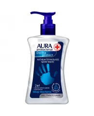 Мыло-крем жидкое Aura "Derma Protect" 2в1, с дозатором, 250мл