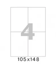 Этикетки самокл. ProMEGA Label BASIC 105х148 мм./4 шт. на лис.А4(100л./уп)