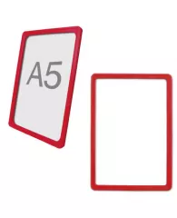 Рамка-POS для ценников, рекламы и объявлений А5, красная, без защитного экрана