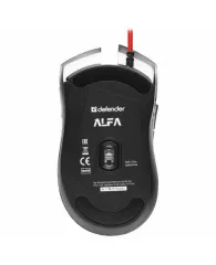 Мышь проводная игровая DEFENDER Alfa GM-703L, USB, 6 кнопок+1 колесо-кнопка, оптическая, черная, 527