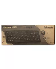 Клавиатура проводная DEFENDER Element HB-520, РАЗЪЕМ PS/2, 104 клавиши + 3 дополнительные клавиши, ч