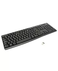 Клавиатура беспроводная LOGITECH K270, 104 клавиши + 8 дополнительных клавиш, мультимедийная, черная