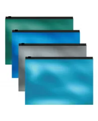 Папка-конверт на молнии ErichKrause® Glossy Ice Metallic Zip А4 ассорти