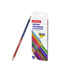 Карандаши цветные двусторонние 24 цвета ErichKrause® Basic, Bicolor трехгранные